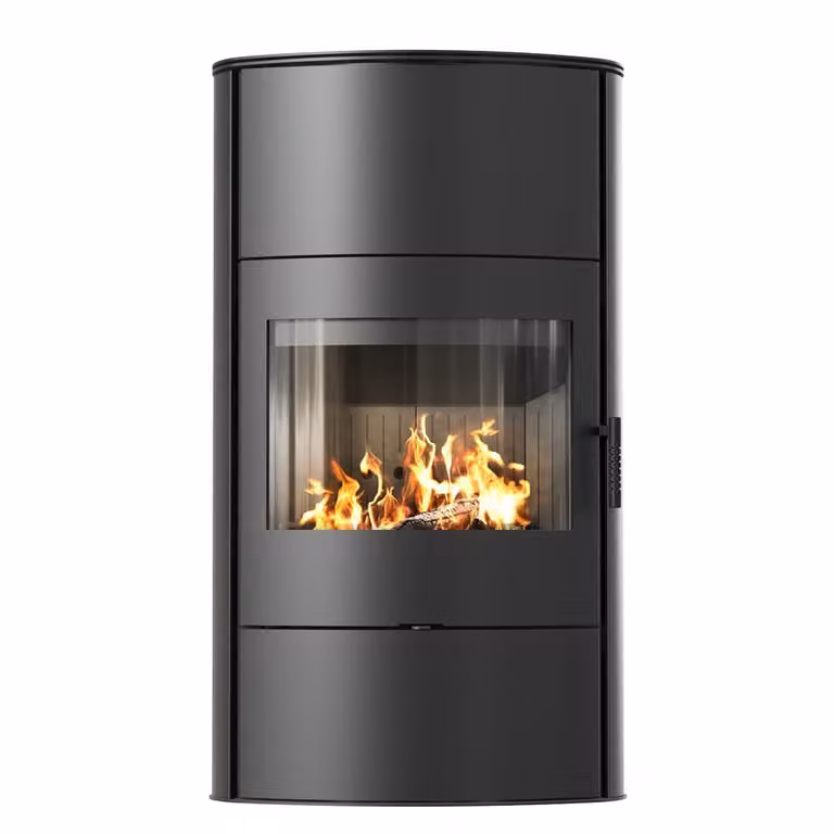 Stufa in acciaio AB/S/2/ROLLO High Ø 150 8kW rivestimento nero