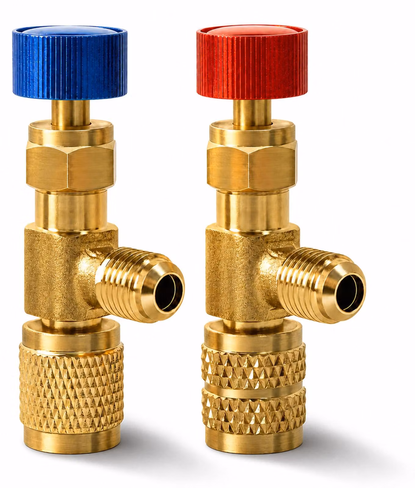 Valvola di sicurezza per refrigerante, 2 pezzi, adattatore R410/R22, 5/16-5/16, 5/16-1/4