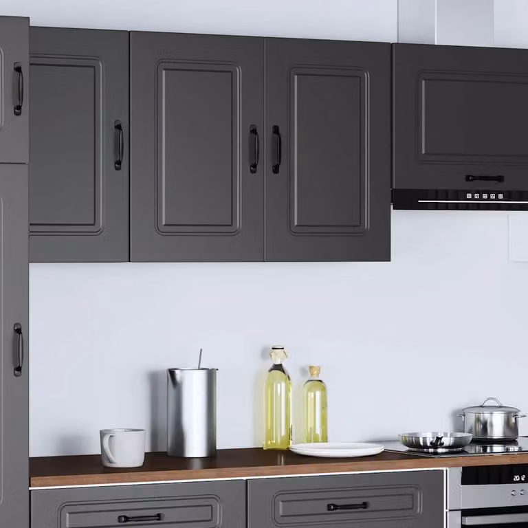 Pensile da Cucina Kalmar Nero in Legno Multistrato