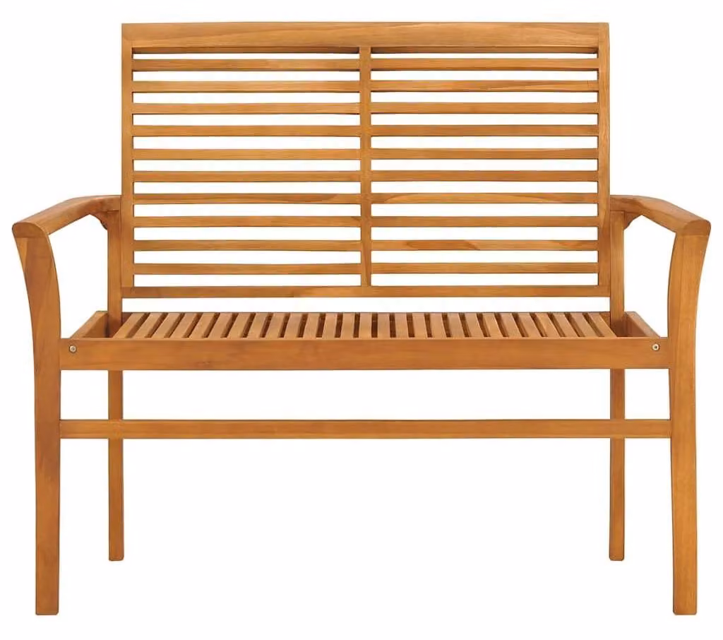 Panca da giardino in teak massello, 112 cm