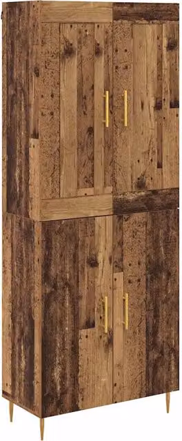 Credenza | Madia | Buffet da pranzo | Armadio da pranzo Legno vecchio 69,5 x 34 x 180 cm Legno multistrato