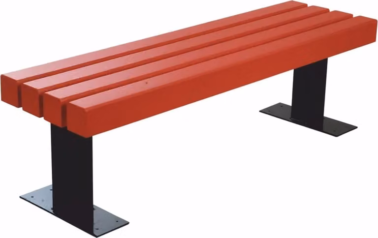 Casa Padrino Park bench - Panchina da città rosso / nero 150 cm - Panchina da giardino solida