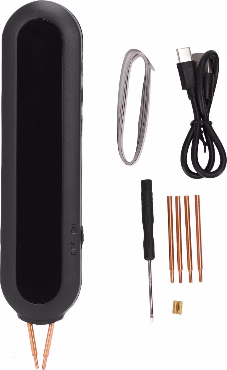 Saldatrice a punti a batteria, saldatrice manuale, 12 marce, modalità automatica e manuale regolabili, utensile portatile per il fai da te