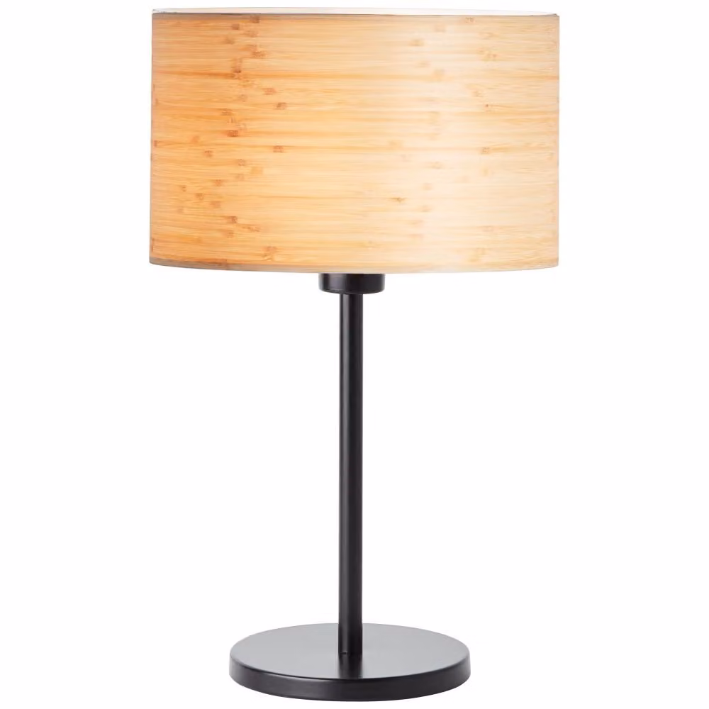 Lampada da tavolo Brilliant Romm E27 60 W nero/naturale