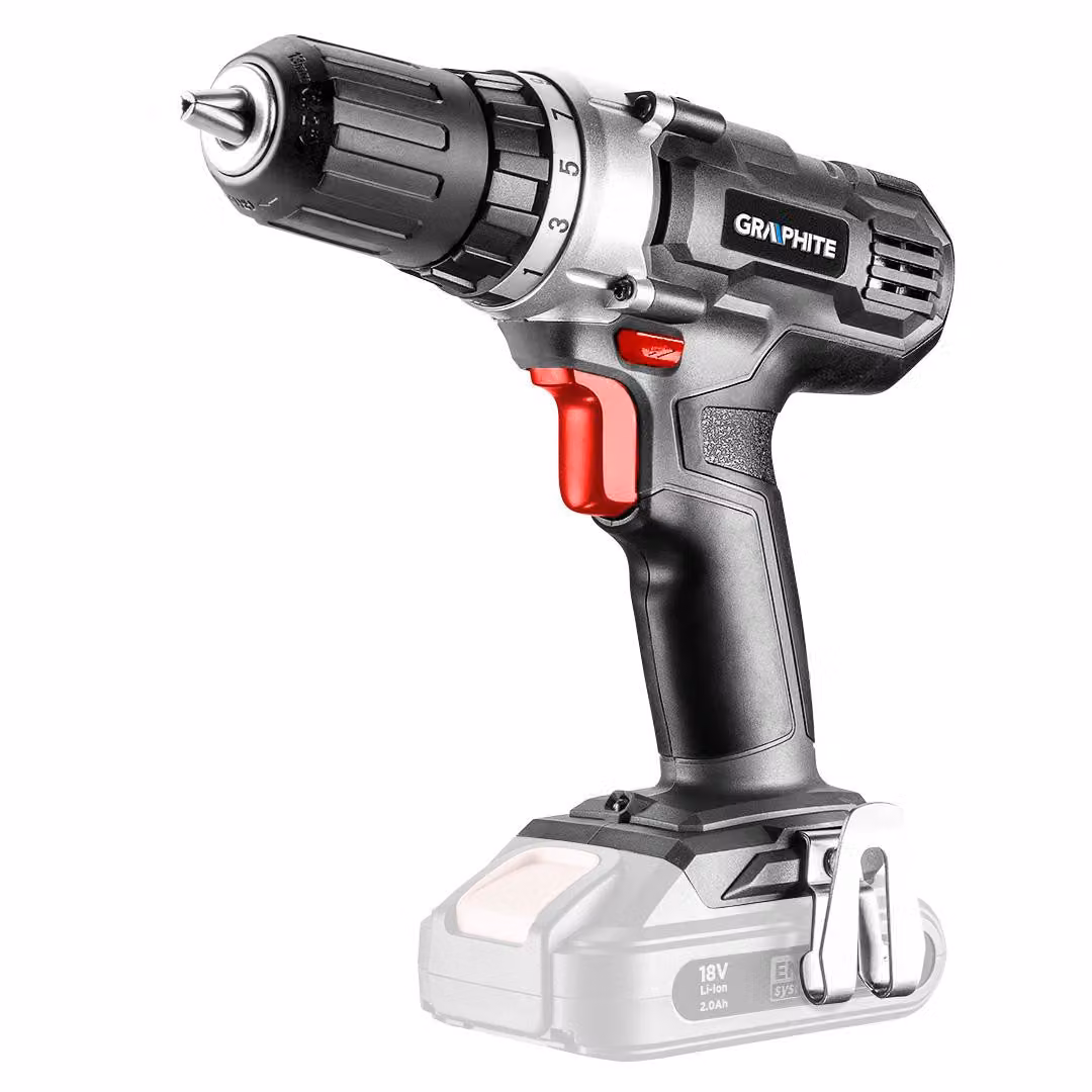 Trapano avvitatore a batteria GRAPHITE Energy+ 18V, Li-Ion, impugnatura autobloccante da 13 mm, senza pacco batteria