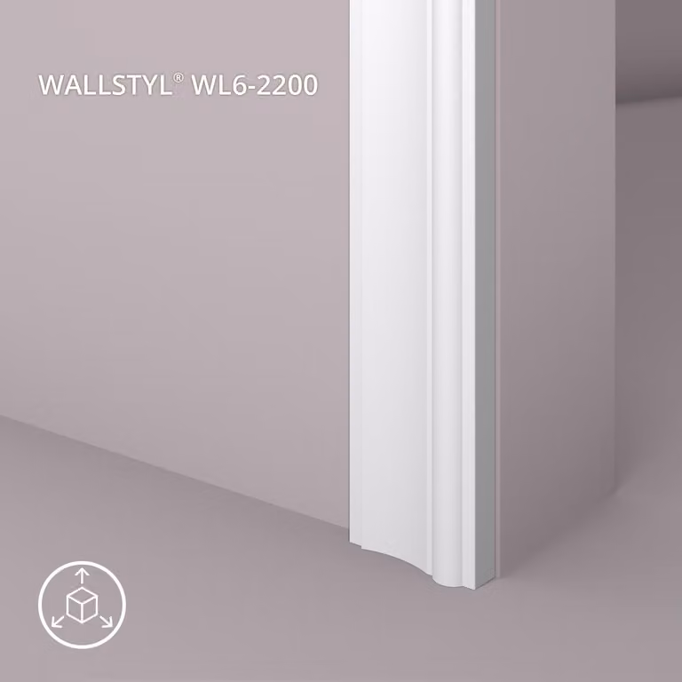 Finiture per porte NMC WL6-2200 WALLSTYL Noel Marquet Finitura decorativa per pareti Finitura classica bianca 2,2 m