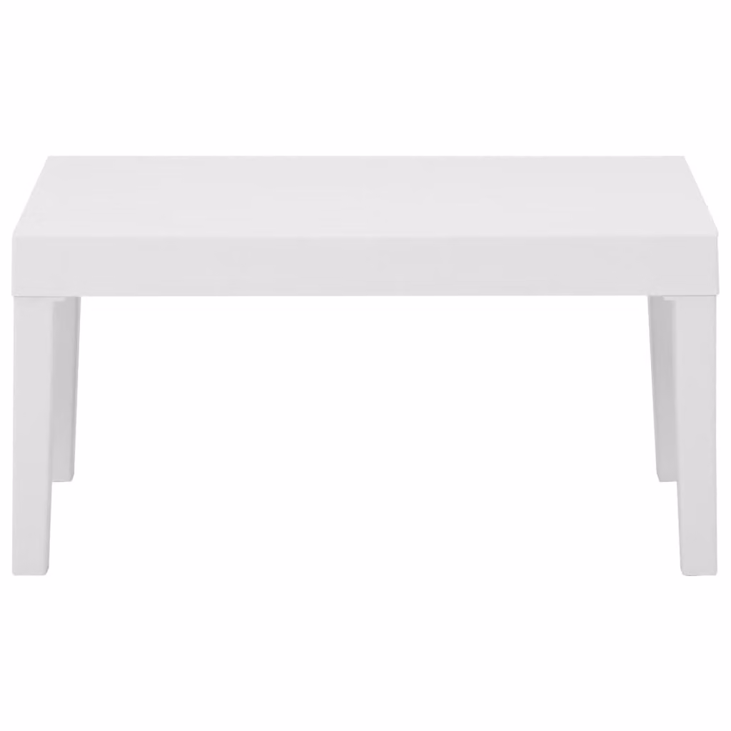 Tavolino da Salotto per Giardino in Plastica Bianco