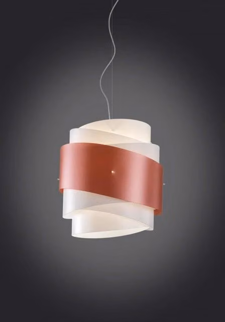 Lampadario a sospensione BEA una luce Rame diametro 40x h39 cm