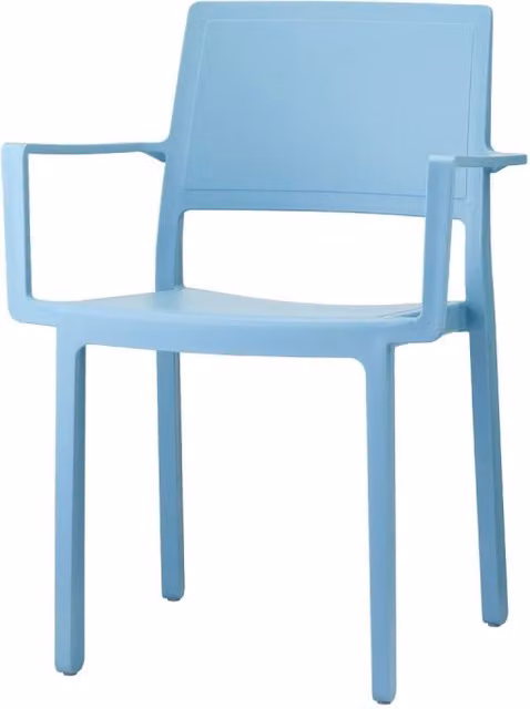 SET 4 SEDIE KATE CON BRACCIOLI TECNOPOLIMERO SCAB DESIGN - Azzurro 62