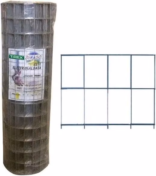 Rete elettrosaldata Trex in acciaio zincato colore argento, maglia 76,2 x 50,8 mm, H 200 cm, larghezza 25 m