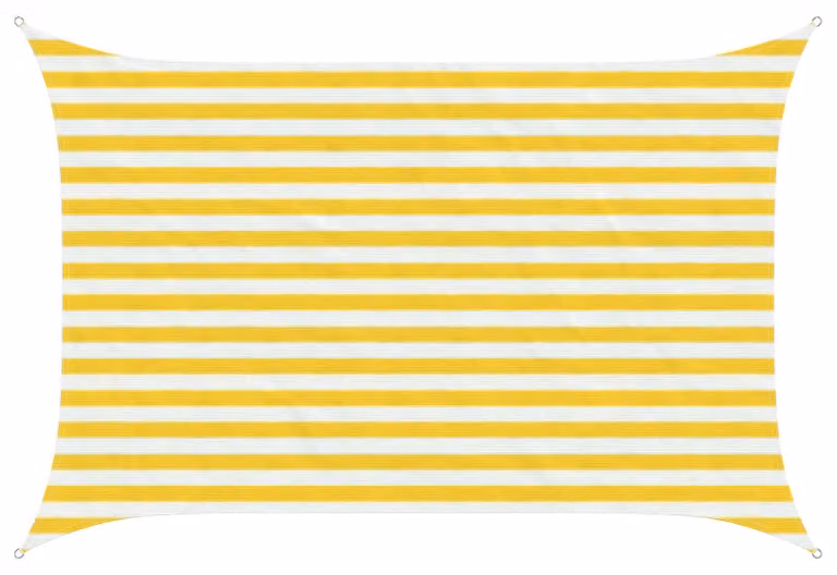Telo Ombra Giallo e Bianco 2 x 2,5 m HDPE