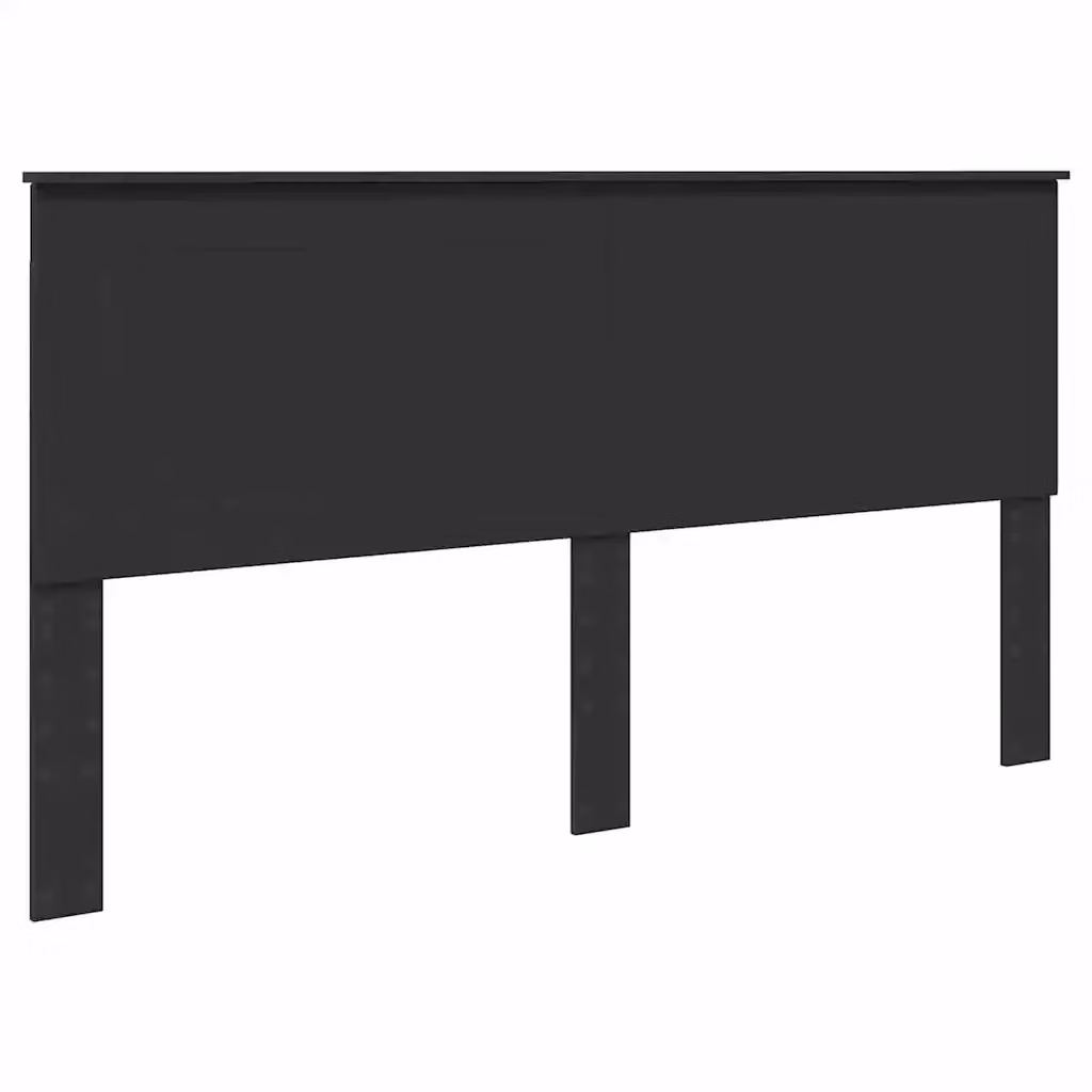 Testiera decorativa moderna vidaXL in legno multistrato color rovere nero per camera da letto, L: 203 cm – 2