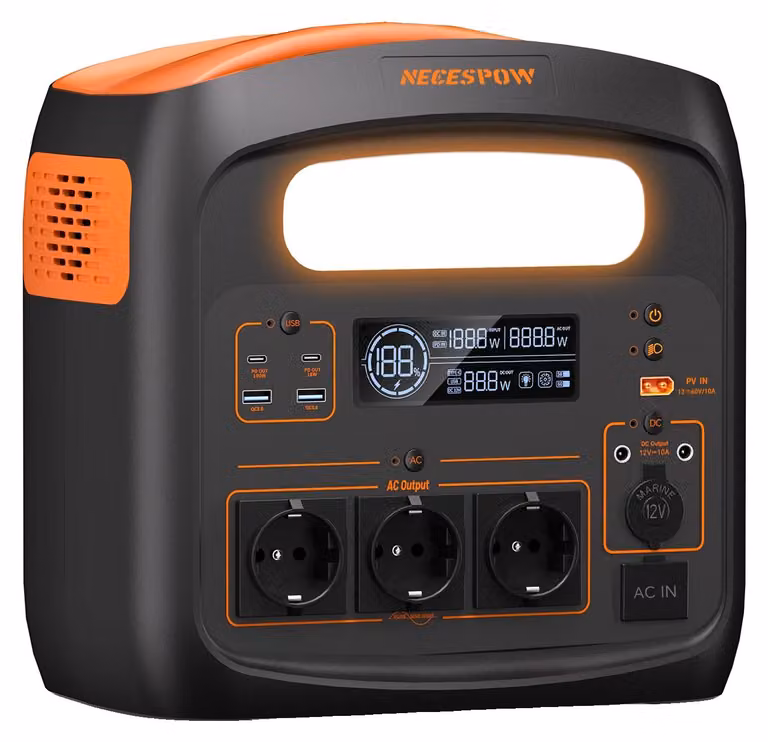 Centralina portatile, batteria ad alta capacità, design robusto, 1800W, 1024Wh
