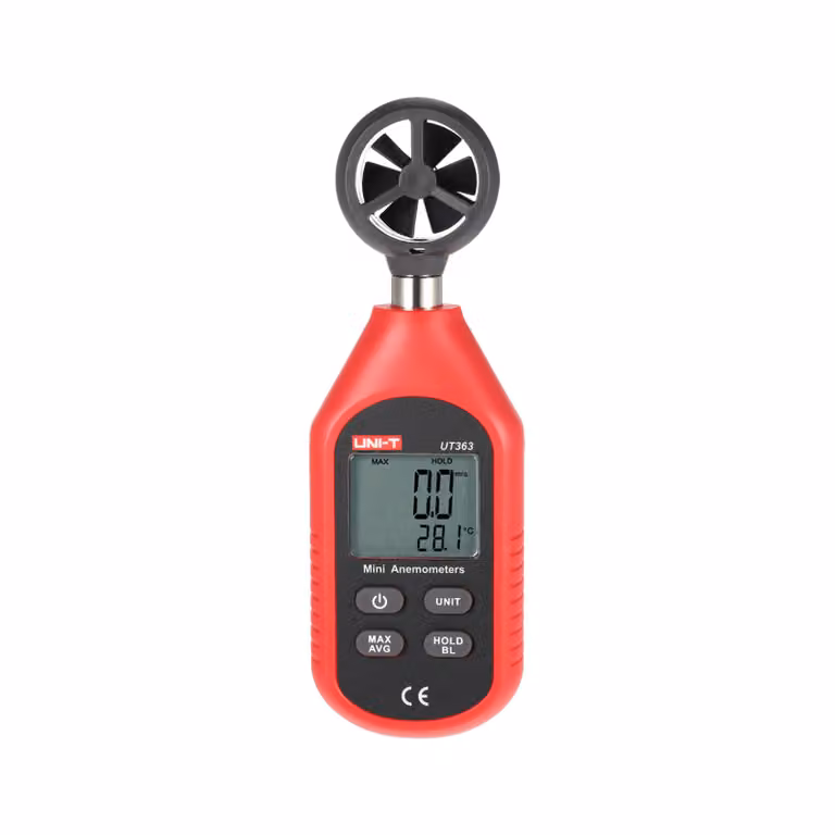 Uni-t MIE0287 Anemometro - misura della velocità del vento con funzione di misura della temperatura UT363