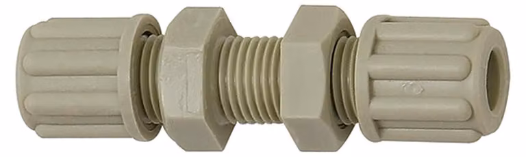 Raccordo a paratia diritto Riegler, M16x1,5, per tubo 8/10 mm, SW 22, PP
