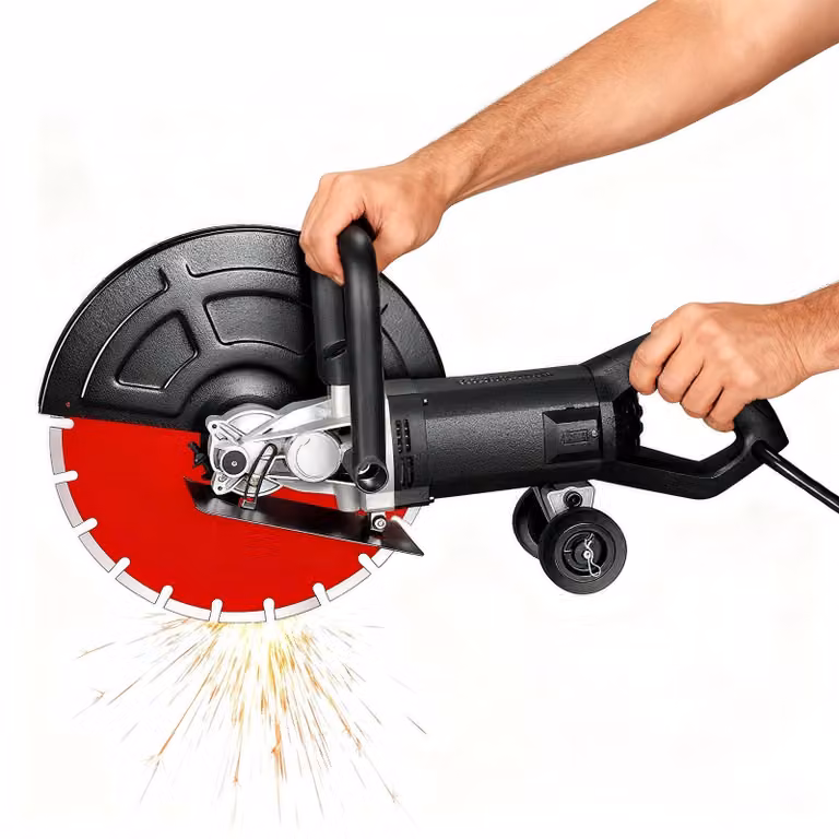Troncatrice per calcestruzzo e pietra, 3600 W, lama da 420 mm, profondità di taglio 165 mm