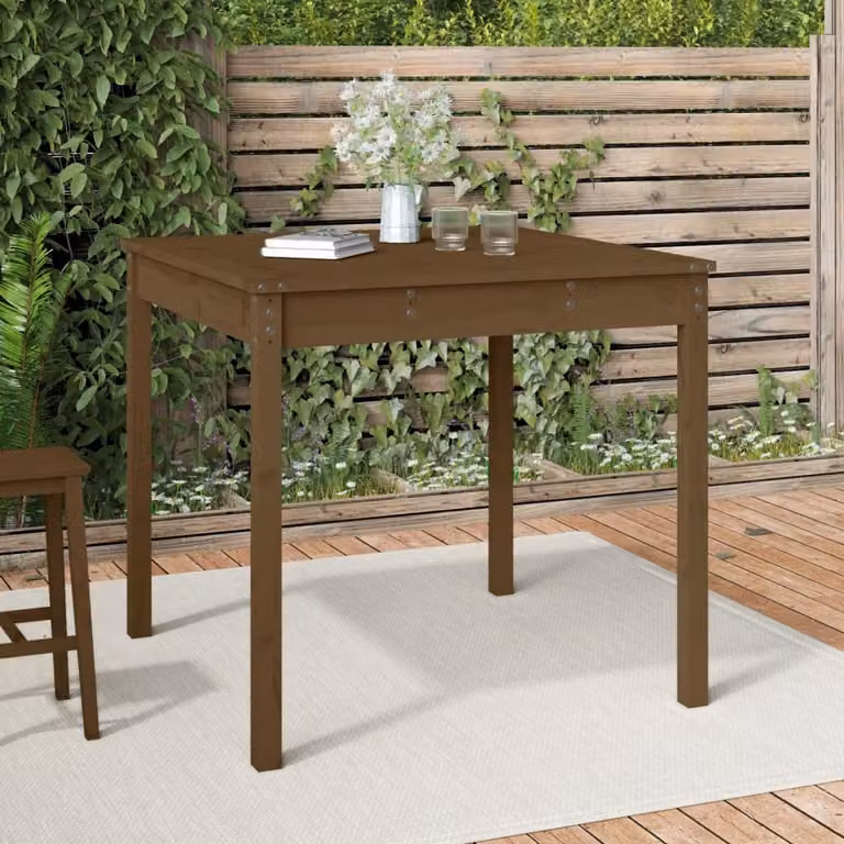Maison Exclusive - Tavolo da giardino marrone miele 82,5x82,5x76 cm Legno massello di pino