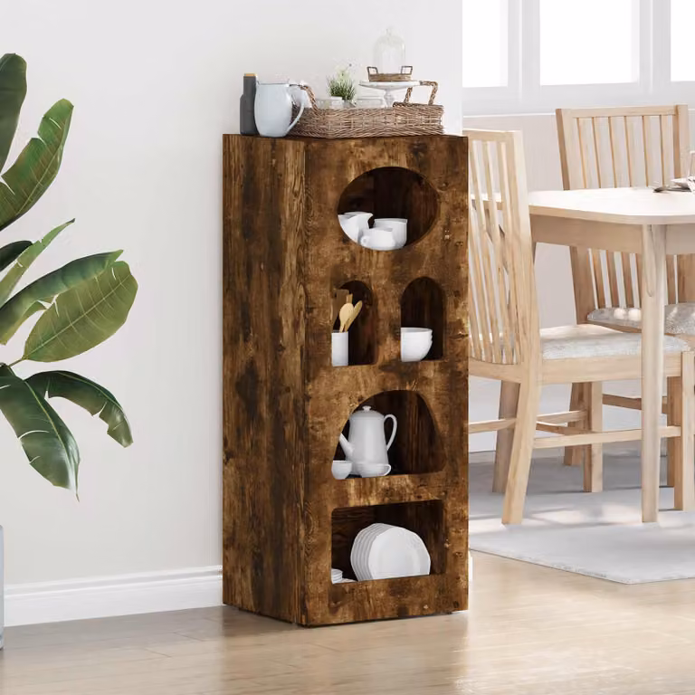 Credenza moderna vidaXL ELST in rovere fumé marrone L 40 cm, P 35 cm, H 100,5 cm