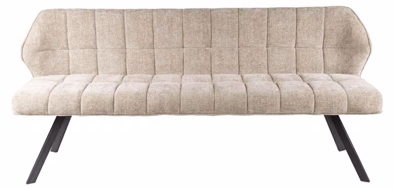 Divano da sala da pranzo FURNLUX Raster Ecru e Nero 180 cm / Colore principale: beige / Dimensioni: 180 x 81 x 58 cm