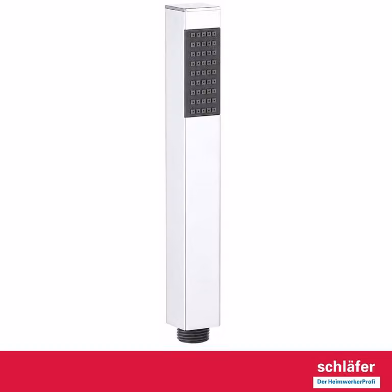 Schläfer 1303034 | Doccetta Quadrata Bagno Ottone Cromato - Telefono Doccia - Doccino Monogetto Anticalcare Minimal Attacco 1/2 Pollice (20.86mm) Impugnatura Ergonomica Modello Kubika