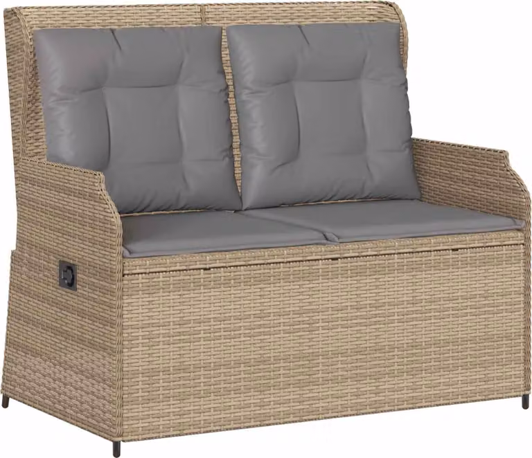 Panchina da giardino Beige polyrattan
