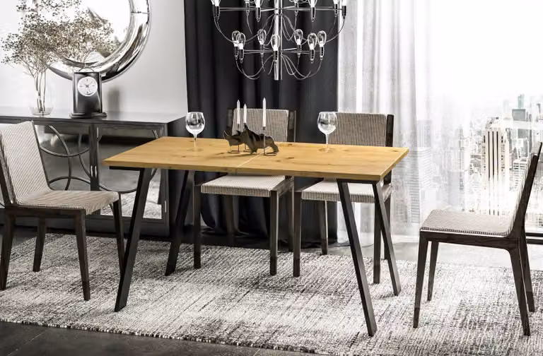Tavolo pieghevole LIWIA 130(210)x80 rovere artigianale