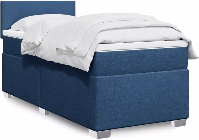 Letto Ibrido con Giroletto a Molle e Materasso vidaXL, Blu e Bianco, L/P: 100 x 200 cm – 1