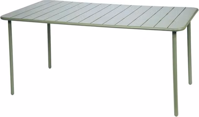 Tavolo da giardino in metallo 6-8 posti, 160cm, verde