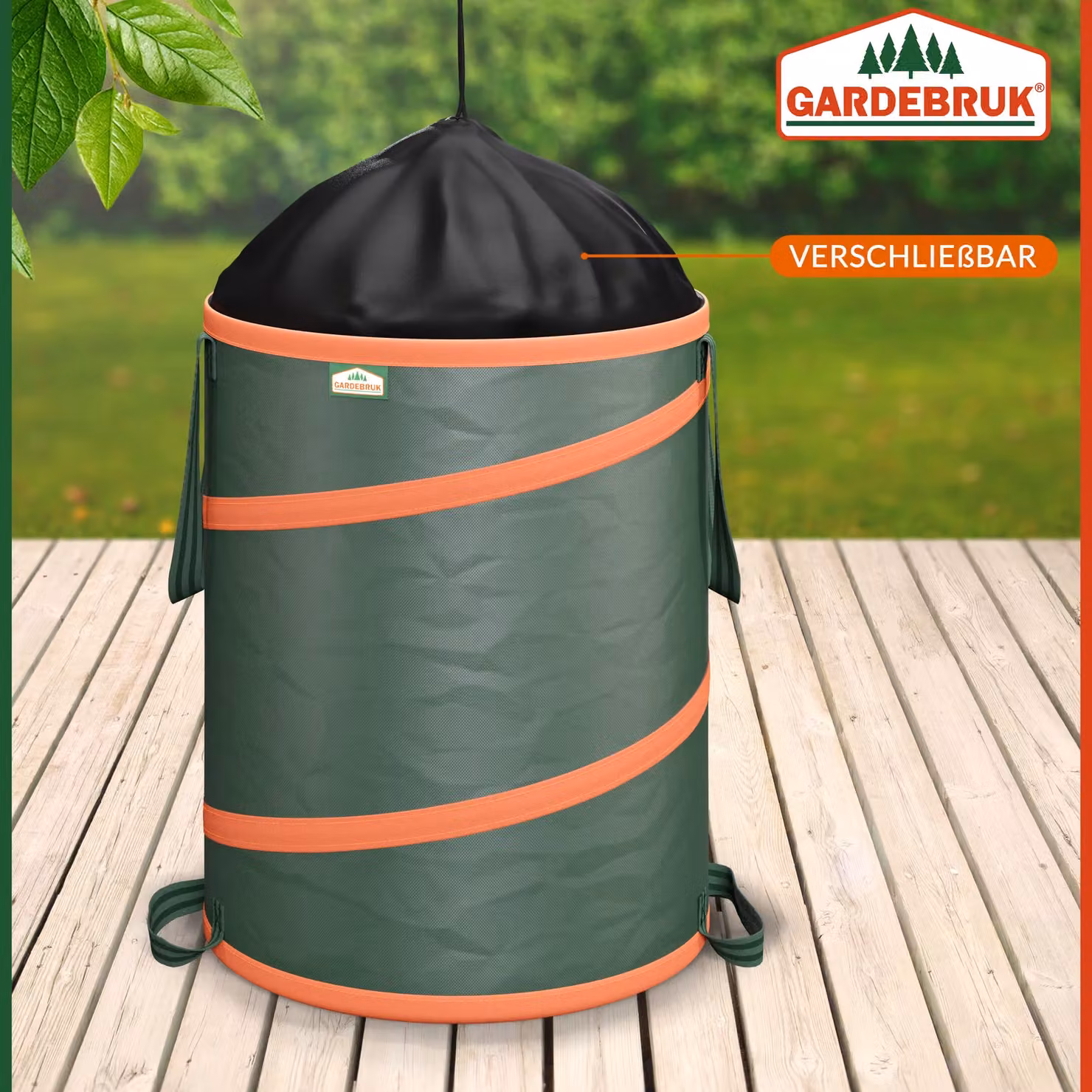 Set di 3 sacchi da giardino Gardebruk in poliestere verde da 85L – 4