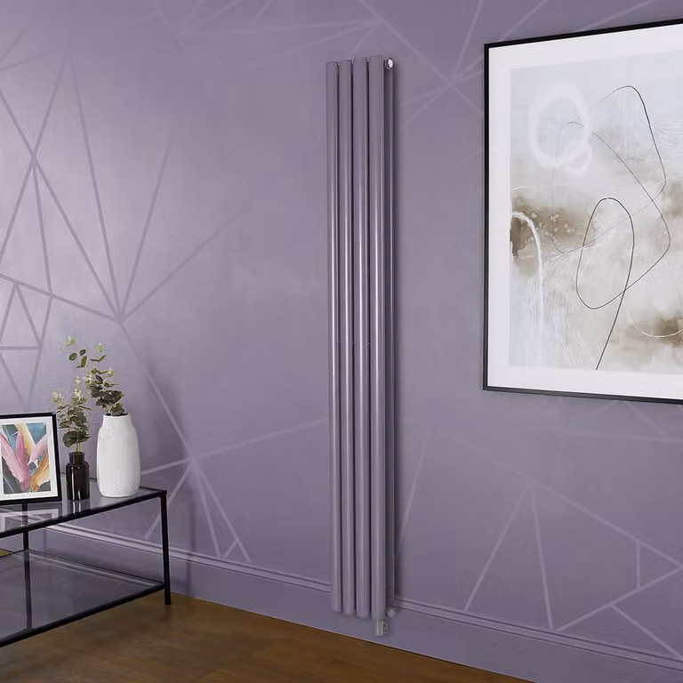 Radiatore Elettrico di Design Verticale Viola (Dahlia Purple) - Pannello Singolo - 1600mm x 236mm - Senza Termostato - Revive