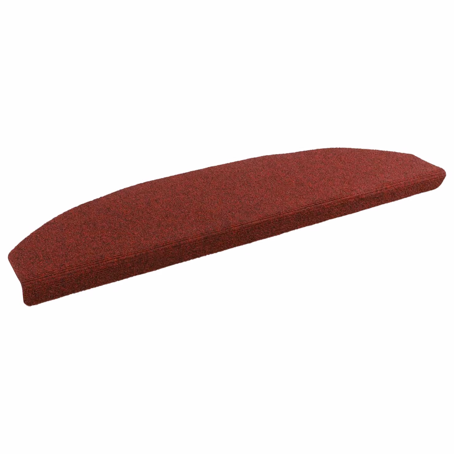 vidaXL Tappetini per scale autoadesivi antiscivolo in polipropilene, 15 pezzi, colore rosso, L 80 x P 24,5 x H 3,5 cm