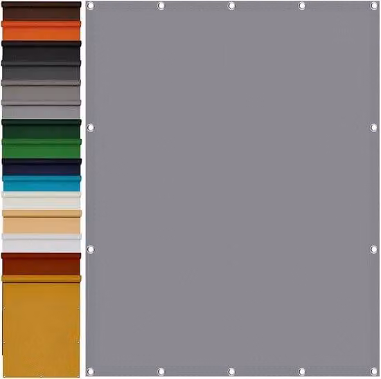 Ombrellone - Tenda parasole impermeabile - Per esterni - Protezione UV al 98% - 1,6 x 3,4 m - Grigio chiaro