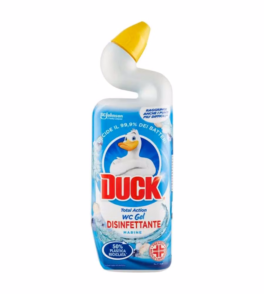 DUCK Gel Disinfettante WC 750ml - Liquido Marine - Uccide 99,9% batteri
