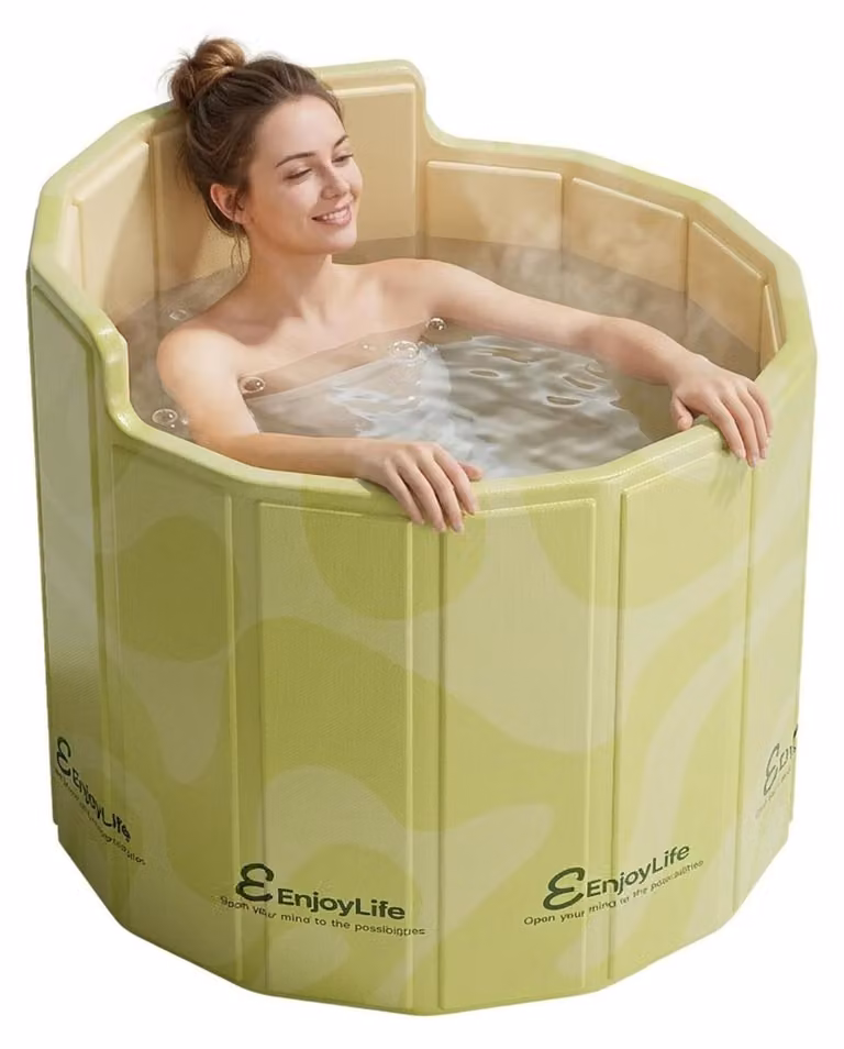Omgoods - Vasca da bagno pieghevole per adulti - Design ergonomico e portatile