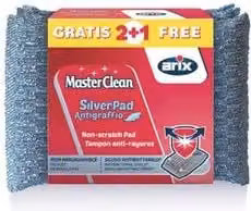 Set di 3 spugne Silver Pad antigraffio e antibatteriche Arix