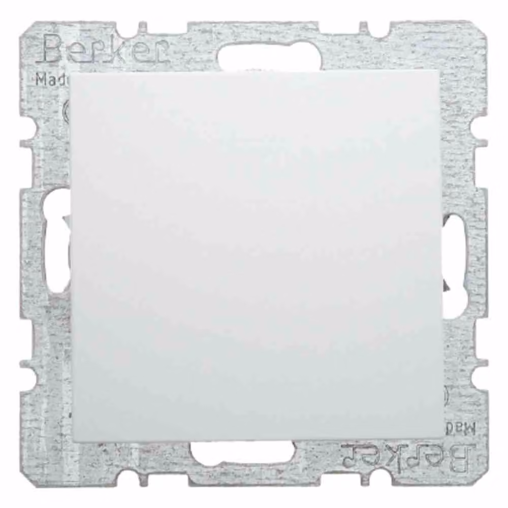 Berker 10098989 Coperchio vuoto con piastra centrale S1 bianco polare lucido