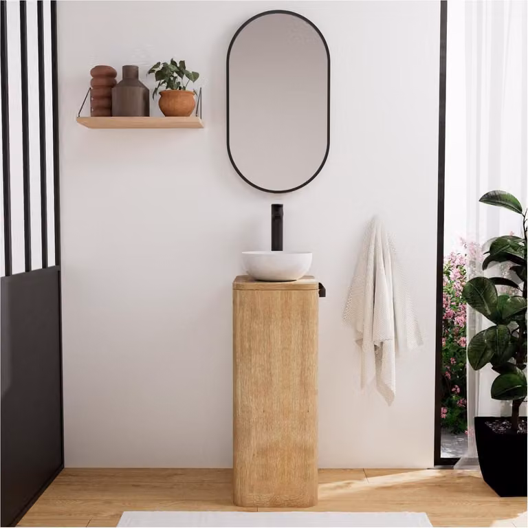 Mobile lavabo + lavabo + specchio TOM