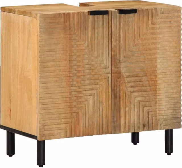 Mobile Lavabo da Bagno Marrone 62x33x58 cm Legno Massello Mango 4017739