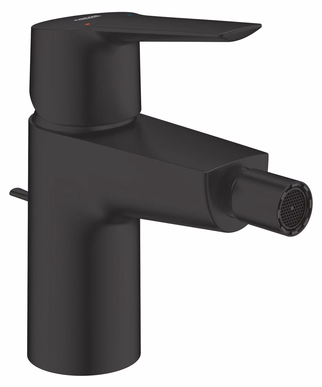 Miscelatore per bidet con sistema di scarico a scomparsa, finitura nero opaco, portata di 5,7 litri/minuto