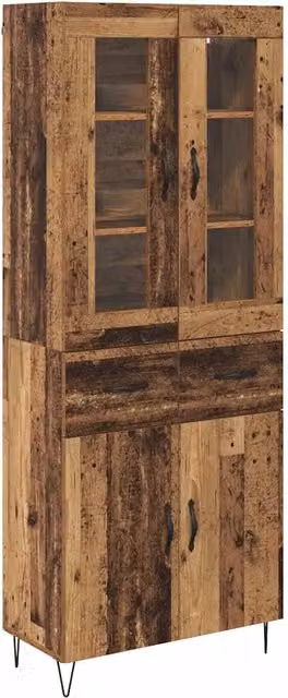 Credenza | Madia | Buffet da pranzo | Armadio da pranzo Legno vecchio 69,5 x 34 x 90 cm Legno multistrato