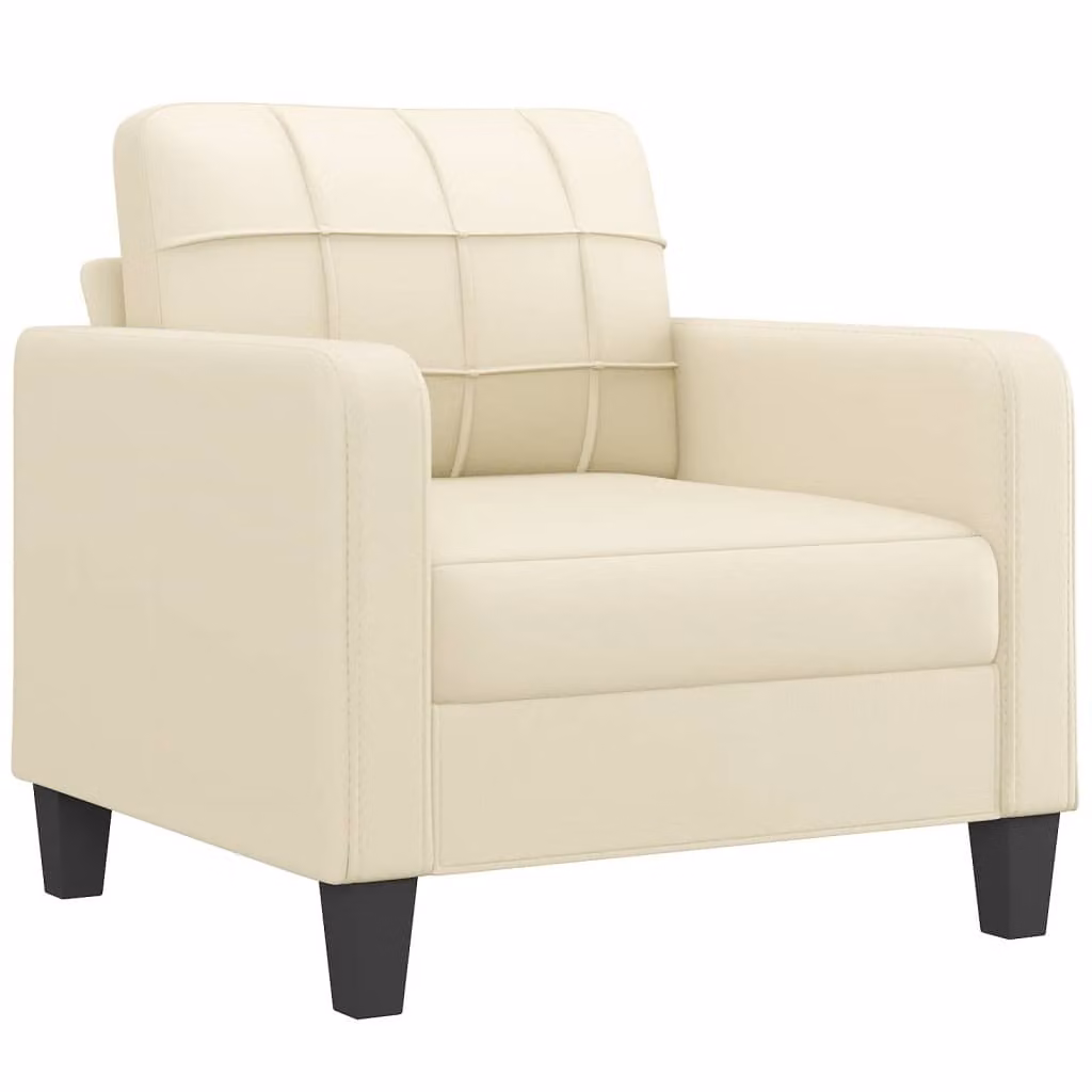 Poltrona Crema 60 cm in Pelle finta