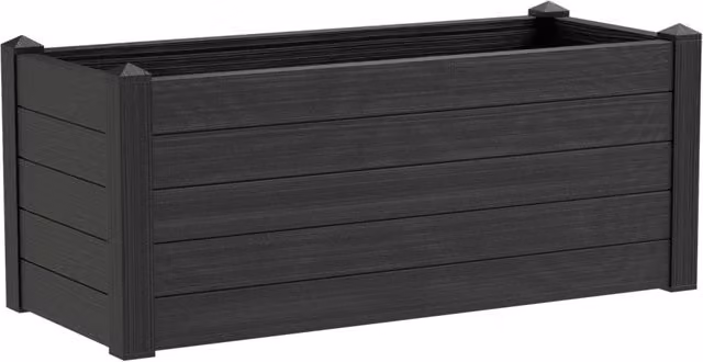 Fioriera da Giardino 100x42x40 cm in Polipropilene Trama 002 Ash Antracite