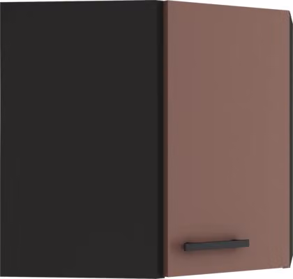 Pensile ad angolo Optifit Nizza407 LxPxH 60 x 34,6 x 57,6 cm rosso ruggine opaco smontato Cerniera reversibile KUNI OED606-9+