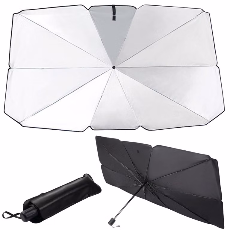 Tenda parasole per auto - Pieghevole, con protezione UV - Taglia M (125 x 65 cm)