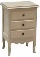 Comodino Shabby Chic KIVIO in legno bianco laccato per camera da letto