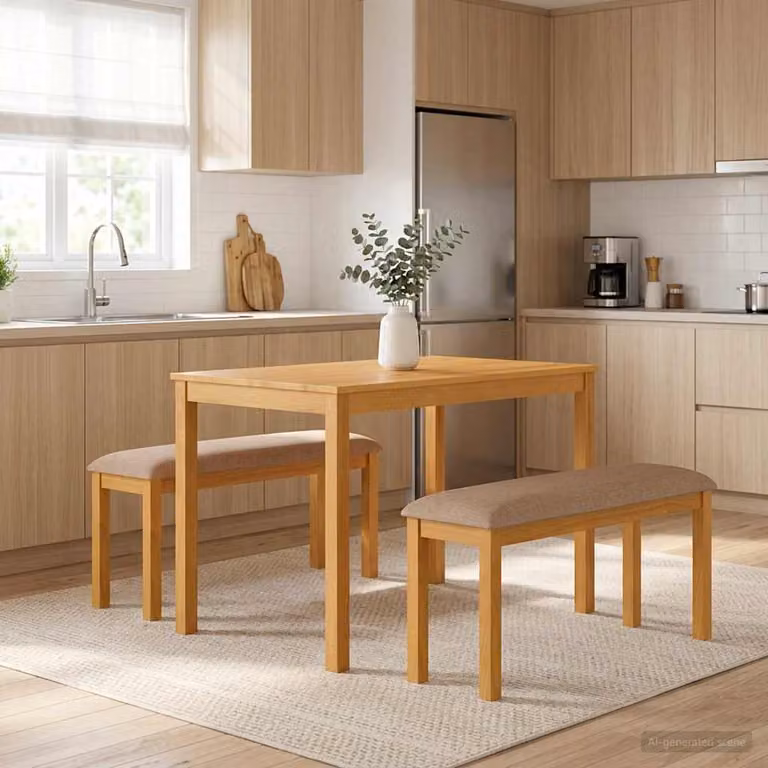 Panchina da pranzo moderna vidaXL in legno di quercia, marrone e grigio, L 95 x P 32 x H 45 cm