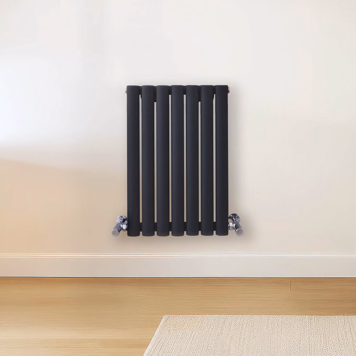 Radiatore di Design Orizzontale Grigio (Carbon Grigio) - 600mm x 413mm - Pannello Doppio  - Revive