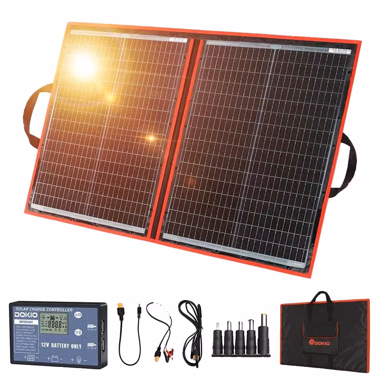Pannello solare flessibile Dokio, potenza in uscita 97W, materiale silicio monocristallino, 97W