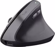 Mouse Wireless Trust Bayo II Ergo WRL Ergonomico Nero con Risoluzione 2400 DPI