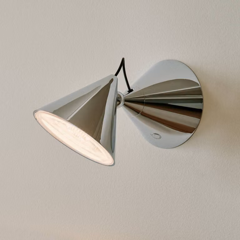 Tom Dixon Applique da parete Pose, dimmerabile, Cromo / Argento, Soggiorno / Sala da pranzo, Metallo, Design, Applique